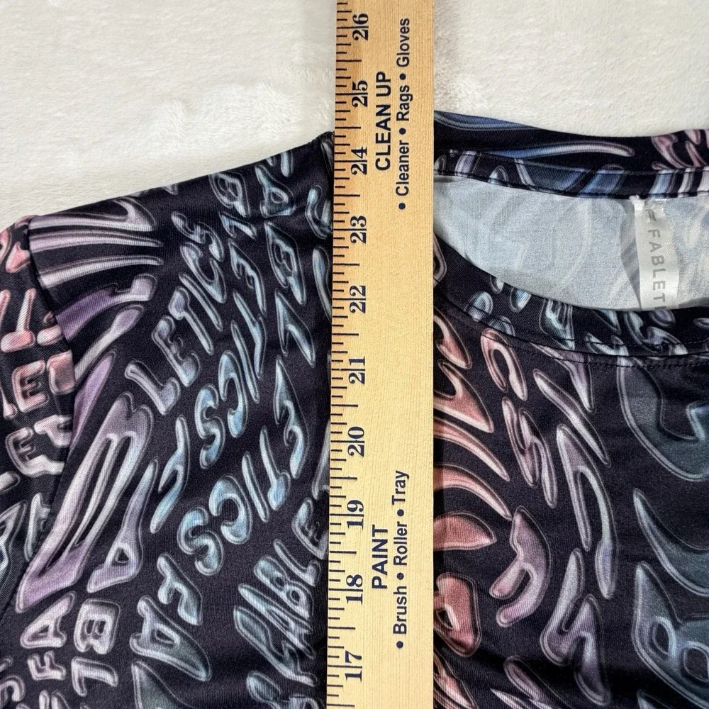 Fabletics Shirt Women's Sz L Multi-Color Dry-Flex Tee Mind Melt
